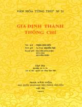 Gia Định thành thông chí : Có in kèm nguyên tác bằng Hán văn / Trịnh Hoài Đức ; Tu trai Nguyễn Tạo dịch giả ; Nguyễn Đình Diệm, Bửu Cầm, Nguyễn Triệu duyệt giả . Tập hạ, Q. 4,5,6