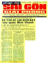 Ba vấn đề lớn hiện nay của quận Bình Chánh : Đồng chí Võ Văn Kiệt thăm nhiều xã thuộc quận Bình Chánh