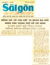 Đồng chí Võ Văn Kiệt và đoàn đại biểu nhân dân thành phố Hồ Chí Minh thăm một số tỉnh vùng đồng bằng sông Cửu Long