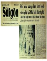 Đại biểu công nhân sinh hoạt văn nghệ tại Nhà hát thành phố / X.TH
