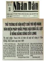 Thủ tướng Võ Văn Kiệt chủ trì hội nghị bàn biện pháp khắc phục hậu quả lũ, lụt ở đồng bằng sông Cửu Long