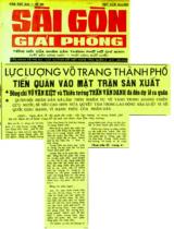 Lực lượng võ trang thành phố tiến quân vào mặt trận sản xuất : Đồng chí Võ Văn Kiệt và thiếu tướng Trần Văn Danh đã đến dự lễ ra quân