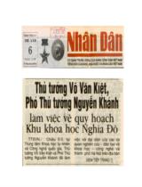 Thủ tướng Võ Văn Kiệt, Phó thủ tướng Nguyễn Khánh làm việc về quy hoạch Khu khoa học Nghĩa Đô