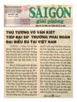 Thủ tướng Võ Văn Kiệt tiếp đại sứ trưởng phái đoàn đại biểu EU tại Việt Nam