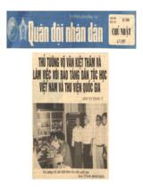 Thủ tướng Võ Văn Kiệt thăm và làm việc với bảo tàng dân tộc học Việt Nam và Thư viện Quốc gia