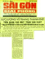 Lực lượng Võ Trang thành phố tiến quân vào mặt trận sản xuất. Đồng chí Võ Văn Kiệt và thiếu tướng Trần văn Danh đã đến dự lễ ra quân