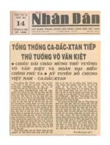 Tổng thống Ca-Dắc-Xtan tiếp Thủ tướng Võ Văn Kiệt