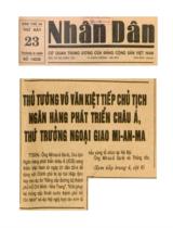 Thủ tướng Võ Văn Kiệt tiếp Chủ tịch ngân hàng phát triển Châu Á, Thứ trưởng ngoại giao Mi-An-Ma