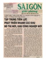 Làm việc với cán bộ và nhân dân quận 5, Thủ tướng Võ Văn Kiệt: Tập trung tiềm lực phát triển nhanh các khu đô thị mới, khu công nghiệp mới / H.T.L