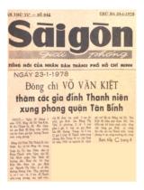 Ngày 23-1-1978, Đồng chí Võ Văn Kiệt thăm các gia đình Thanh niên xung phong quận Tân Bình / T.H