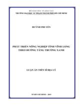 Phát triển nông nghiệp tỉnh Vĩnh Long theo hướng tăng trưởng xanh / Huỳnh Phi Yến