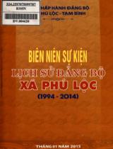 Biên niên sự kiện lịch sử Đảng bộ xã Phú Lộc (1994 - 2014) / Ban Chấp hành Đảng bộ xã Phú Lộc