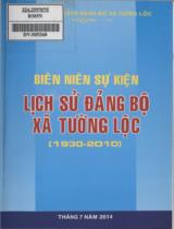 Biên niên sự kiện lịch sử Đảng bộ xã Tường Lộc (1930 - 2010) / Ban chấp hành Đảng bộ xã Tường Lộc