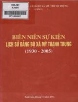 Biên niên sự kiện lịch sử Đảng bộ xã Mỹ Thạnh Trung (1930 - 2005) / Ban chấp hành Đảng bộ xã Mỹ Thạnh Trung