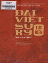 Đại Việt sử ký tục biên (1676 - 1789) / Viện hàn lâm khoa học xã hội Việt Nam. Viện nghiên cứu Hán Nôm ; Ngô Thế Long, Nguyễn Kim Hưng dịch và khảo chứng ; Nguyễn Đổng Chi hiệu đính