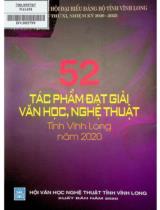 52 tác phẩm đạt giải văn học, nghệ thuật tỉnh Vĩnh Long năm 2020 : Chào mừng đại hội đại biểu Đảng bộ tỉnh Vĩnh Long lần thứ XI, nhiệm kỳ 2020 - 2025