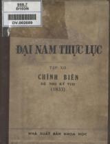 Đại Nam thực lục : Chính biên đệ nhị kỷ VIII 1833 / Tổ phiên dịch viện sử học phiên dịch . T. 12