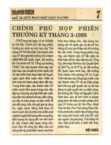 Chính phủ họp phiên thường kỳ tháng 3-1995 / Việt Chiến