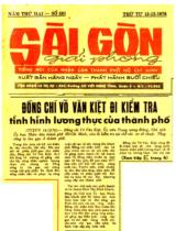 Đồng chí Võ Văn Kiệt đi kiểm tra tình hình lương thực của thành phố