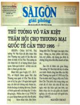 Thủ tướng Võ Văn Kiệt thăm hội chợ thương mại quốc tế Cần Thơ 1995 / Nguyễn Thị Kỳ