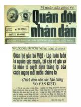 Quan hệ gắn bó Việt - Lào luôn luôn là nguồn sức mạnh, tài sản vô giá và là nhân tố quyết định thắng lợi của cách mạng mỗi nước chúng ta : Trích diễn văn của Thủ tướng Võ Văn Kiệt