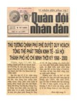 Thủ tướng Chính phủ phê duyệt quy hoạch tổng thể phát triển kinh tế - xã hội Thành phố Hồ Chí Minh thời kỳ 1998 - 2000