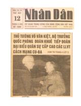 Thủ tướng Võ Văn Kiệt, Bộ trưởng Quốc phòng Đoàn Khuê tiếp đoàn đại biểu quân sự cấp cao các LLVT Cách Mạng Cu - Ba