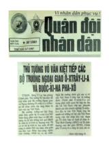 Thủ tướng Võ Văn Kiệt tiếp các Bộ trưởng ngoại giao Ô-xtrây-li-a và Buốc-ki-na Pha-xô / TTXVN