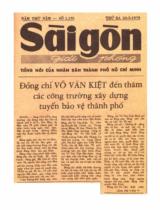 Đồng chí Võ Văn Kiệt đến thăm các công trường xây dựng tuyến bảo vệ thành phố / Phước Sanh