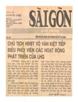 Chủ tịch HĐBT Võ Văn Kiệt tiếp điều phối viên các hoạt động phát triển của LHQ / TTXVN