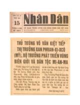 Thủ tướng Võ Văn Kiệt tiếp Thị trưởng Xan Phran-Xi-Xcô (Mỹ), Bộ trưởng phát triển vùng biên giới và dân tộc Mi-An-Ma