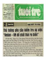 Thủ tướng yêu cầu kiểm tra sự việc "Vedan - VN đổ chất thải ra biển" / H.P., S.H.