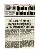 Thủ tướng Võ Văn Kiệt thắp hương tưởng niệm Cụ phó bảng Nguyễn Sinh Sắc