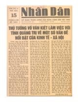 Thủ tướng Võ Văn Kiệt làm việc với tỉnh Quảng Trị về một số vấn đề nổi bật của kinh tế - xã hội