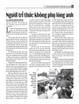 Người trí thức không phụ lòng anh / Dương Quang Trung