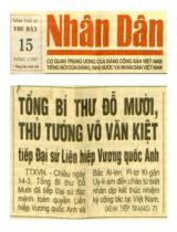 Tổng bí thư Đỗ Mười, Thủ tướng Võ Văn Kiệt tiếp Đại sứ Liên hiệp Vương quốc Anh