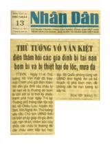 Thủ tướng Võ Văn Kiệt điện thăm hỏi các gia đình bị tai nạn bom bi và bị thiệt hại do lốc, mưa đá