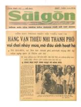 Hôm nay, trong ngày Hội thiếu nhi 1 - 6 - Hàng vạn thiếu nhi thành phố vui chơi nhảy múa, mở đầu sinh hoạt hè : Các đồng chí Võ Văn Kiệt, Mai Chí Thọ và đông đảo đại biểu các tầng lớp nhân dân đã tới dự / M. L.