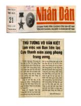 Thủ tướng Võ Văn Kiệt làm việc với Ban liên lạc Cựu thanh niên xung phong trung ương