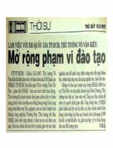 Làm việc với ĐH Quốc gia TP. HCM, Thủ tướng Võ Văn Kiệt: Mở rộng phạm vi đào tạo / V. H. Q