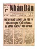 Thủ tướng Võ Văn Kiệt làm việc với Bộ năng lượng về tổ chức của hai ngành sản xuất điện và than