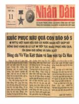 Khắc phục hậu quả cơn bão số 5 : Đồng chí Võ Văn Kiệt thăm và làm việc tại Cà Mau / PV