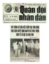 Thủ tướng Võ Văn Kiệt kiểm tra tình hình thực hiện quyết định 656/TTG về phát triển kinh tế xã hội tại Kon Tum / TTXVN