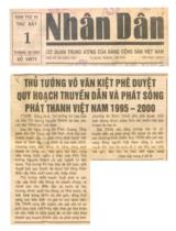 Thủ tướng Võ Văn Kiệt phê duyệt quy hoạch truyền dẫn và phát sóng phát thanh Việt Nam 1995 - 2000