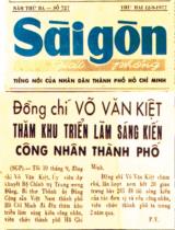 Đồng chí Võ Văn Kiệt thăm khu triển lãm sáng kiến công nhân thành phố