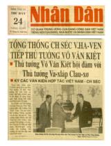 Tổng thống CH Séc V.Ha-Ven tiếp thủ tướng Võ Văn Kiêt