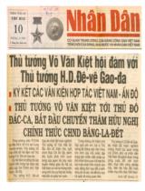 Thủ tướng Võ Văn Kiệt hội đàm với Thủ tướng H.D.Đê-vê Gao-đa