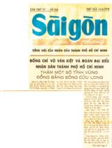 Đồng chí Võ Văn Kiệt và đoàn đại biểu nhân dân thành phố Hồ Chí Minh thăm một số tỉnh vùng đồng bằng sông Cửu Long