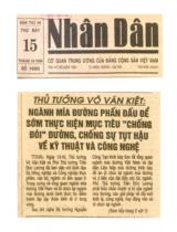 Thủ tướng Võ Văn Kiệt: Ngành mía đường phấn đấu để sớm thực hiện mục tiêu "chống đói" đường, chống tụt hậu về khoa học và công nghệ