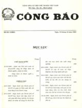 Công báo Số 23 (1303) : Ngày 15 tháng 12 năm 1993